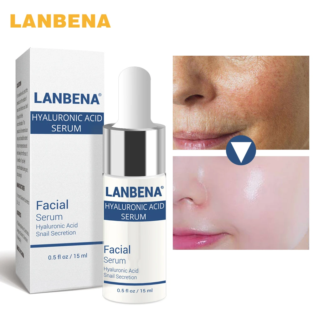 

LANBENA Snail 100% Pure Plant Extract Hyaluronic Acid Liquid Whitening Blemish Serum Anti-Acne Rejuvenation Essence Liquid