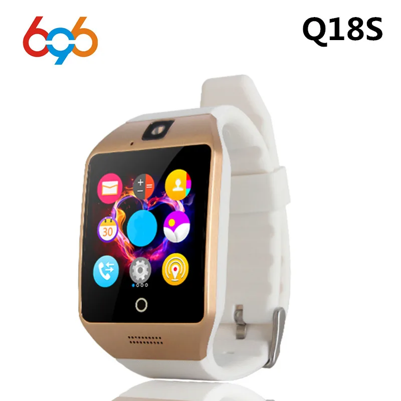 696 New NFC Bluetooth Smart Watch Q18S With Camera facebook Sync SMS MP3 Smartwatch Support 2G Sim TF Card For IOS&Android Phone