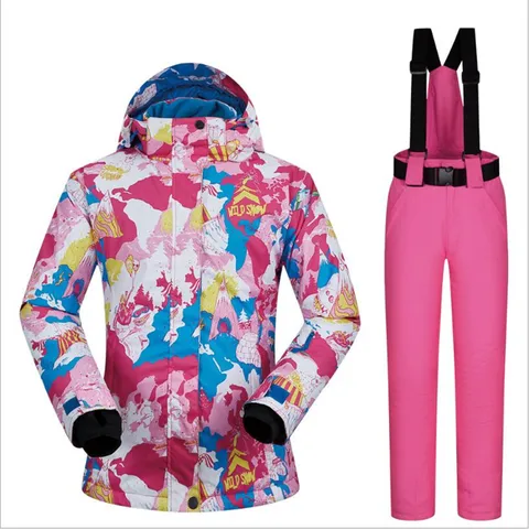 Terno de Esqui Engrossar à Prova Vento à Prova Esporte ao ar Mutusnow Mulheres Snowboard Jaqueta Pant Roupas Inverno Super Quente Dwindproof Água Terno Livre
