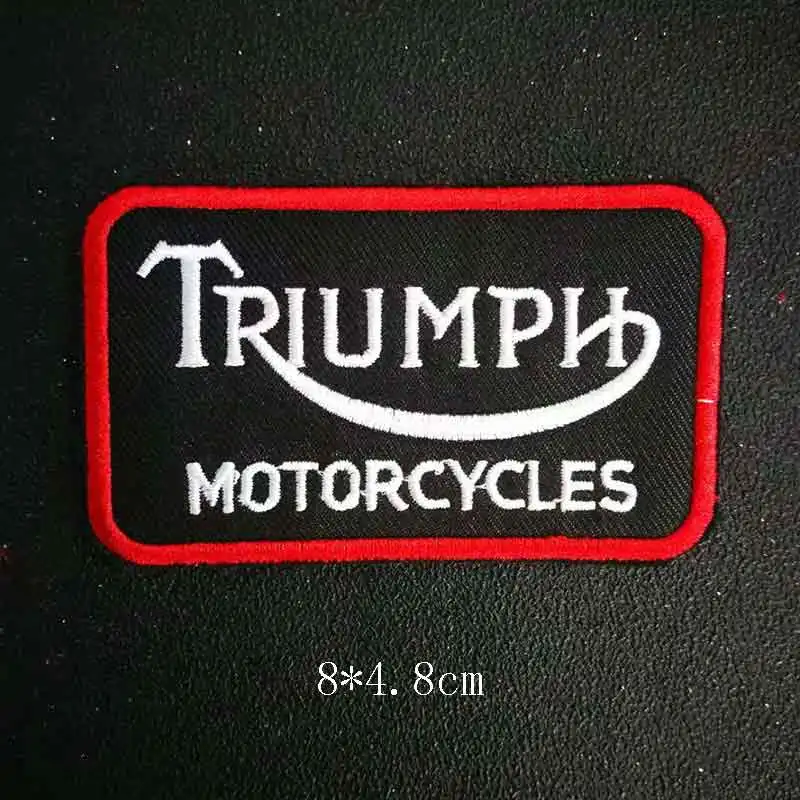 TRIUMPH мотоциклы индивидуальная бирка с железной вышивкой патч для поддержки куртки, панк мотоцикл вышивка Скелет Байкерский значок - Цвет: style3-1pcs