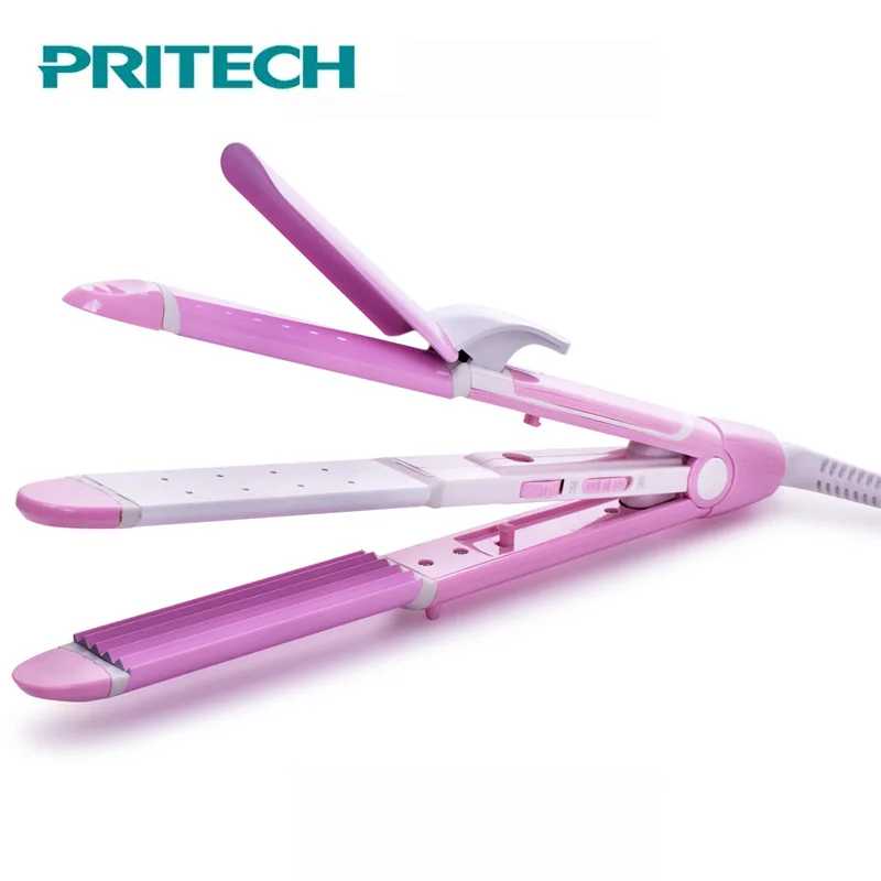 

3 In 1 Curling Iron For Hair Styling Tools Hair Straightener Thermostatic Wavy Tourmaline Ceramic Hairs Curler Rizador De Pelo