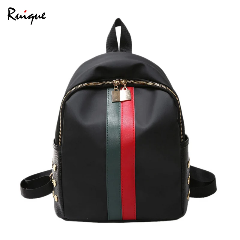 

Ruique Women Fashion Punk Rivets Backpack Girls Japanese Korean Style Simple Backpack Teenages Casual School Bag Travel Bag
