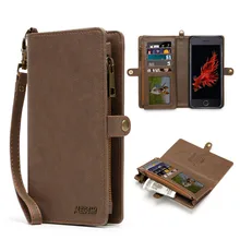 Multifunctional Wallet Zipper Wallet Case with Detachable Magnetic Back Cover Leather Case for Oneplus 7 PRO 6T case