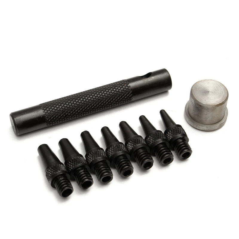 

7 Piece 2-5mm Hollow Leather Hole Punch Set Leatherworking Tack Tools Cutters Fit Leather Belt Watch Bands Gasket Puncher Cutter