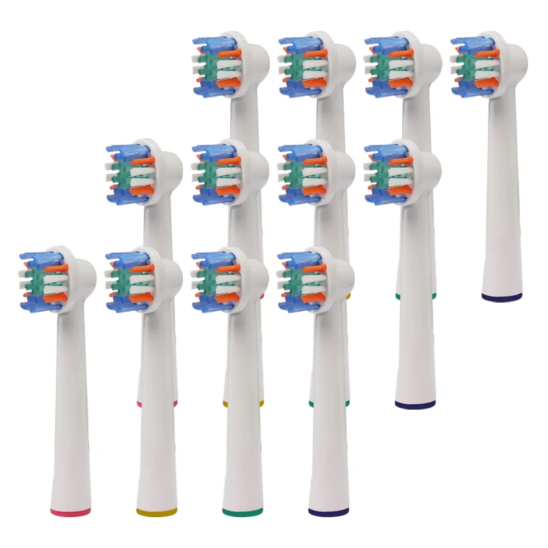 

12PCS Oral B Electric Toothbrush Replacement Heads For Braun Soft Dual Clean Advance Power/Pro Health/Triumph/3D Excel/Vitality