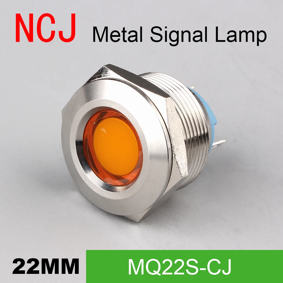 NCJ 22 светодиодный LED сигнальная лампа, Индикатор Пилот Предупреждение свет Signalization лодка автомобиля панель приборной панели 3 в 6 12 24 110 220