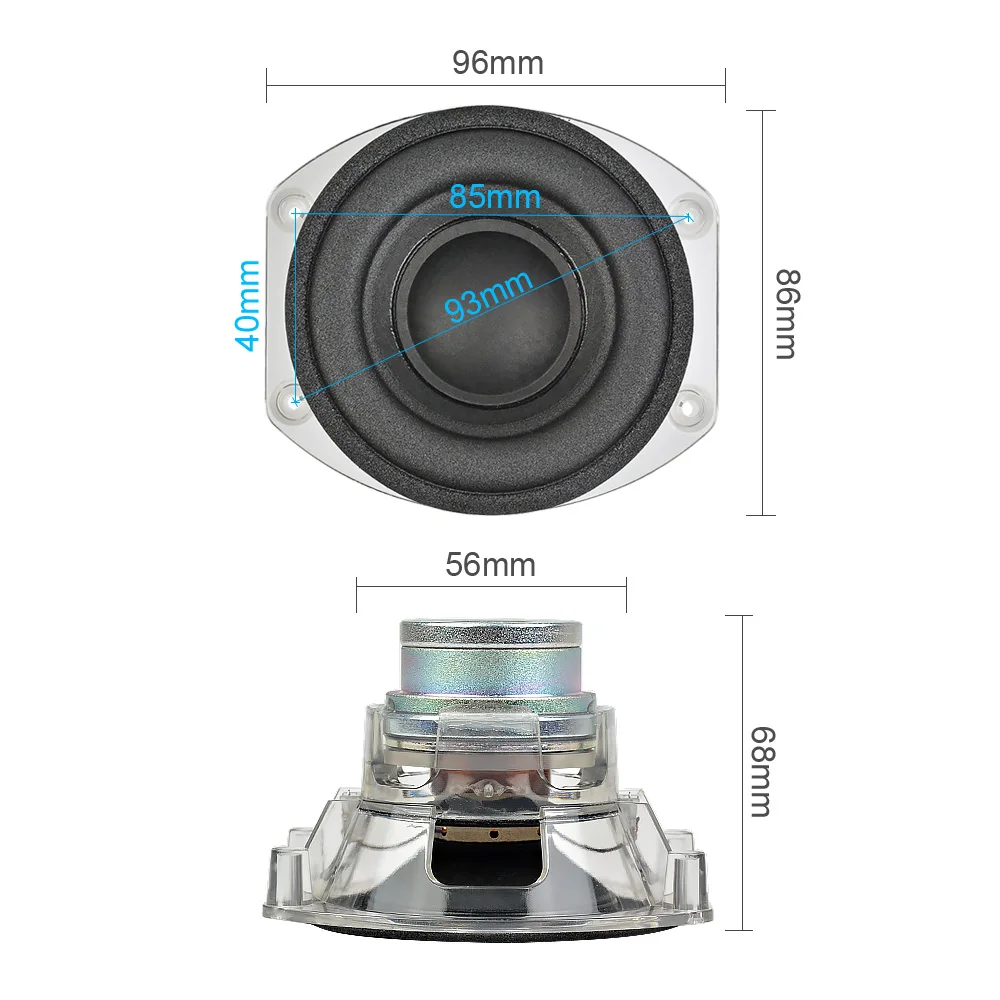 AIYIMA 3 inch Protable Subwoofer Speaker 4 ohm 30W Desktop Deep Bass Long-stroke Foam Neodymium Speaker for Harman Kardon