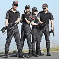 Military Uniform Tactical Camouflage Clothing Combat Shirt Tactico Uniforms Special Force Hunting Clothes Knee Pads Men CS Suit