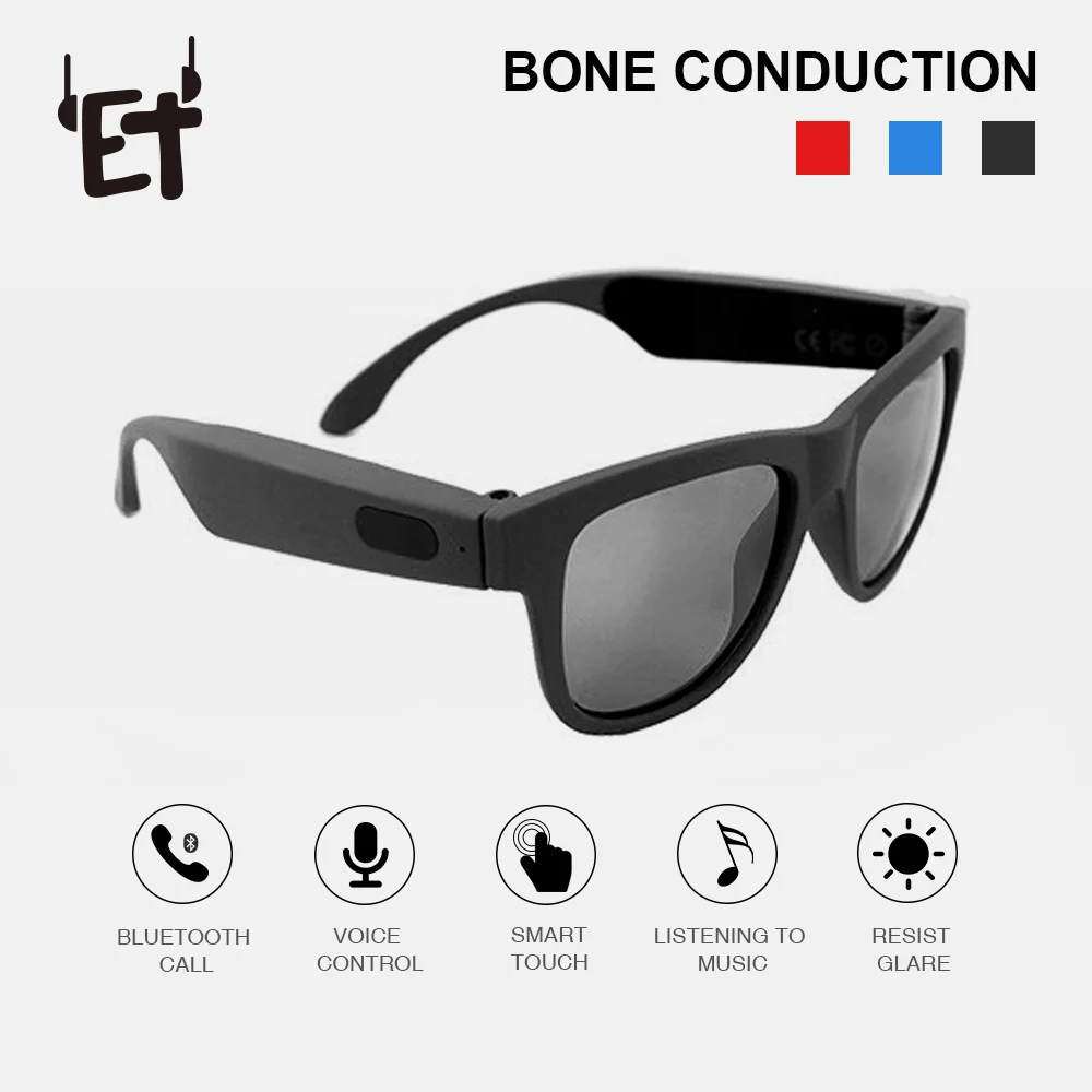 G1 Polarized Conduction Bluetooth Sunglasses Bone Headsets SmartTouch Smart Glasses Health Sports Wireless Headphones&Microphone