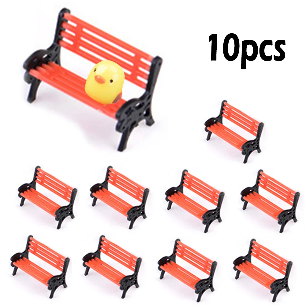 

10 pcs Scale 1:150 Plastic Park Bench Model Train Scenery Landscape Layout N