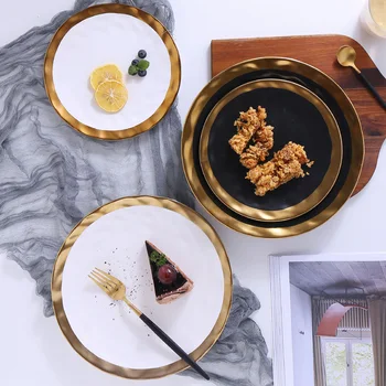 

8inch/10inch Tableware creative characteristics Phnom Penh ceramic dinner plate gourmet dish ceramic flat plate set wholesale