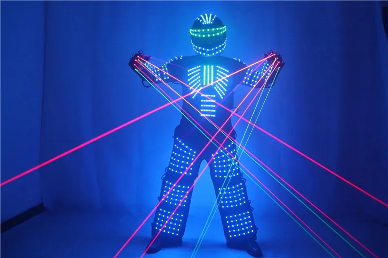 Цветная(RGB) светодиодный костюм светодиодный Костюмы светильник костюмы светодиодные костюмы роботов робот Kryoman David робот изготовленный на заказ
