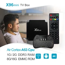 Новый X96mini TV Box X96 Android 7 1 Smart Amlogic S905W четырехъядерный 2 4 ГГц WiFi 1G8G/2G16G