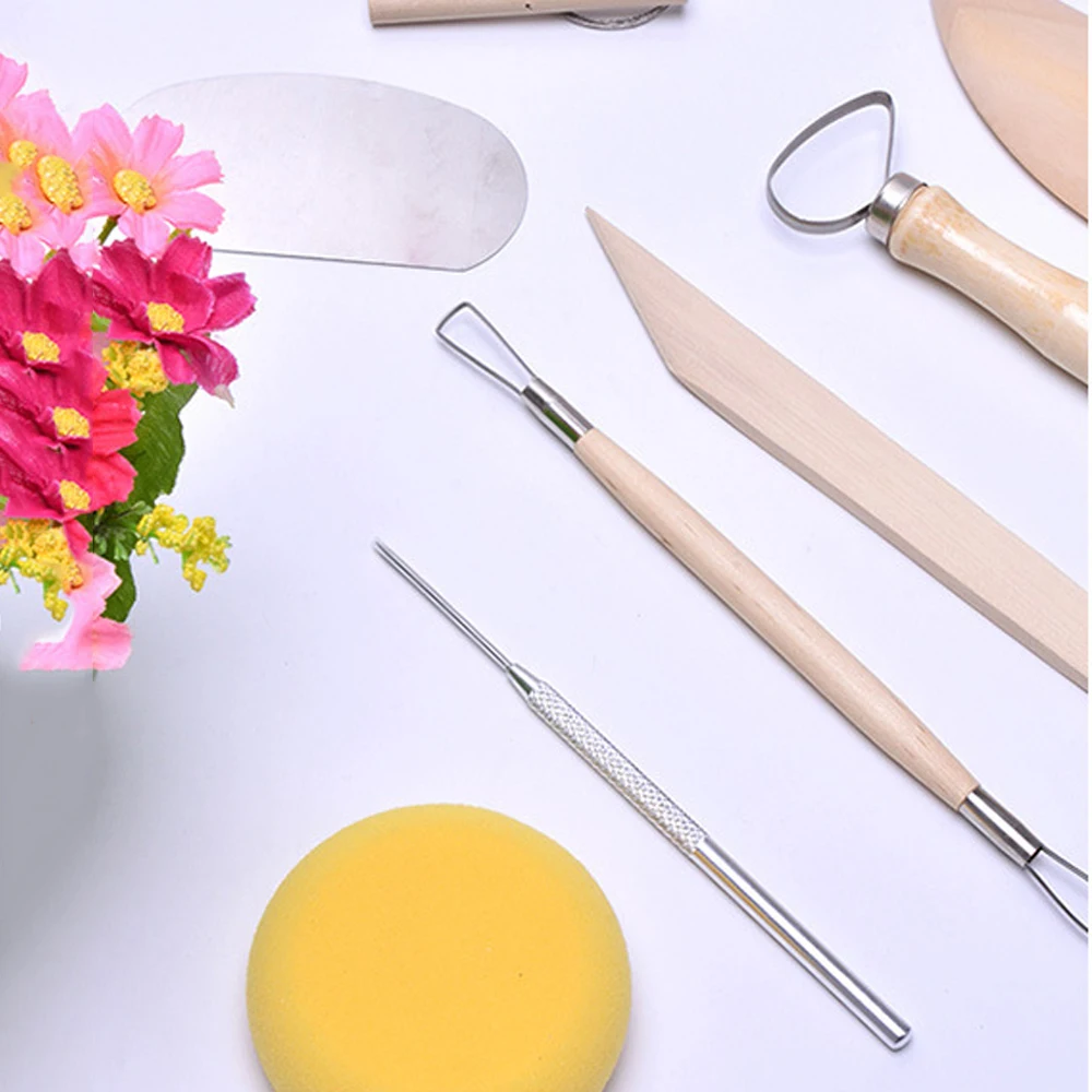 New Practical 8 Piece Set Clay Ceramics Molding Tools WoodKnife Pottery Tool | Дом и сад