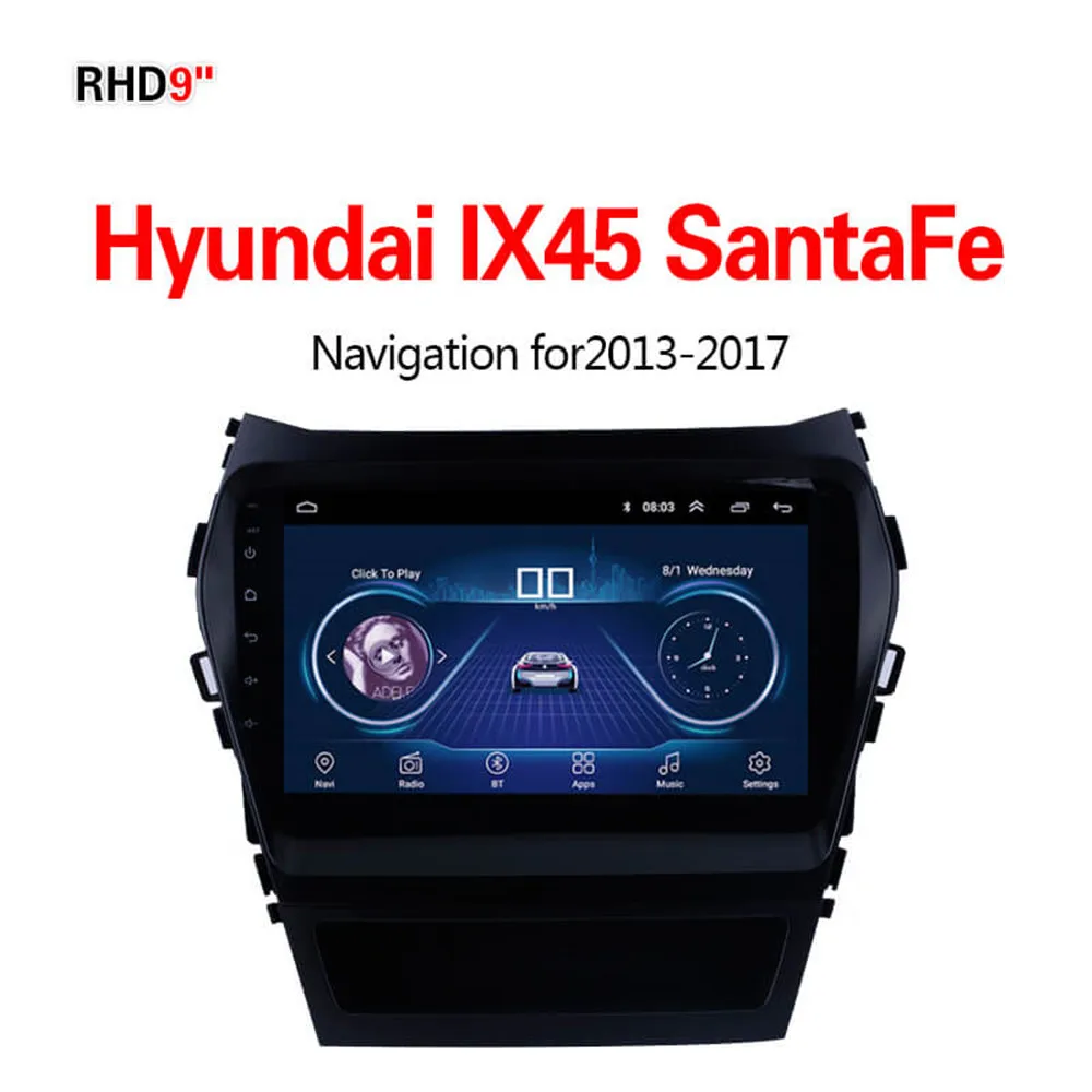 Lionet gps навигация для автомобиля hyundai IX45 SantaFe 2013- 9 дюймов RH2007X - Размер экрана, дюймов: WIFI 1G16G