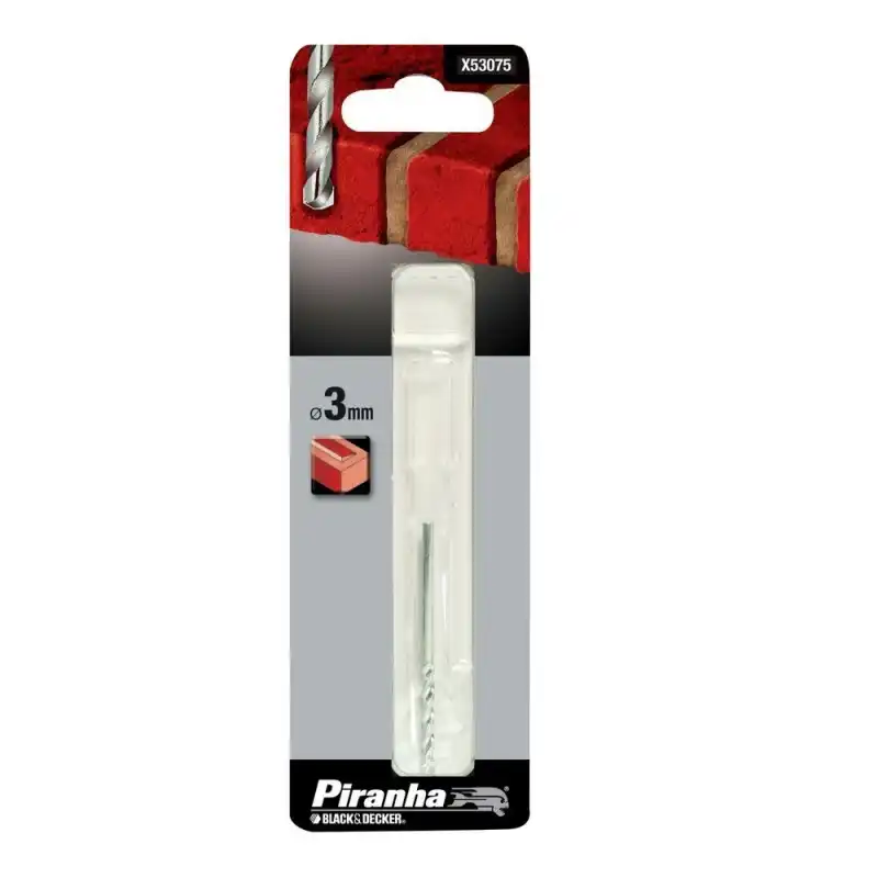 Eje con 3 rebajes planos. 6.0 y 8.0 mm /ø 5.0 Conjunto de brocas con punta de carburo de tungsteno para mamposter/ía mortero y piedraBullet Black+Decker X58680-QZ ladrillo