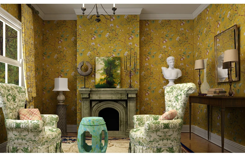 parede do vintage apple tree mural wallpapers