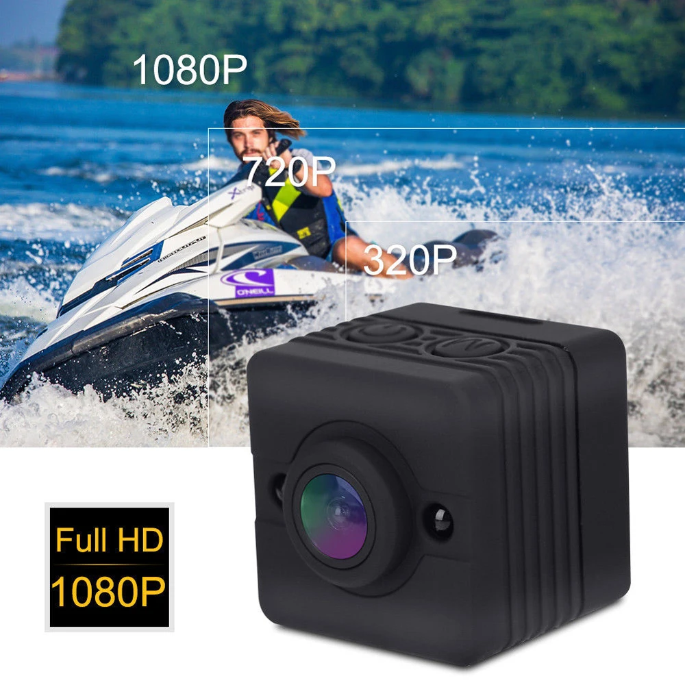 SQ12 Водонепроницаемая мини-камера HD 1080P видео рекордер Цифровой спортивный фотоаппарат с функцией ночного видения широкоугольная видеокамера pk SQ11