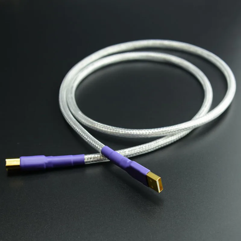 Hi Fi 4N 99.99% OFC USB тип A к Type B кабель толстый аудио с Shiled & алюминиевая фольга для ПК