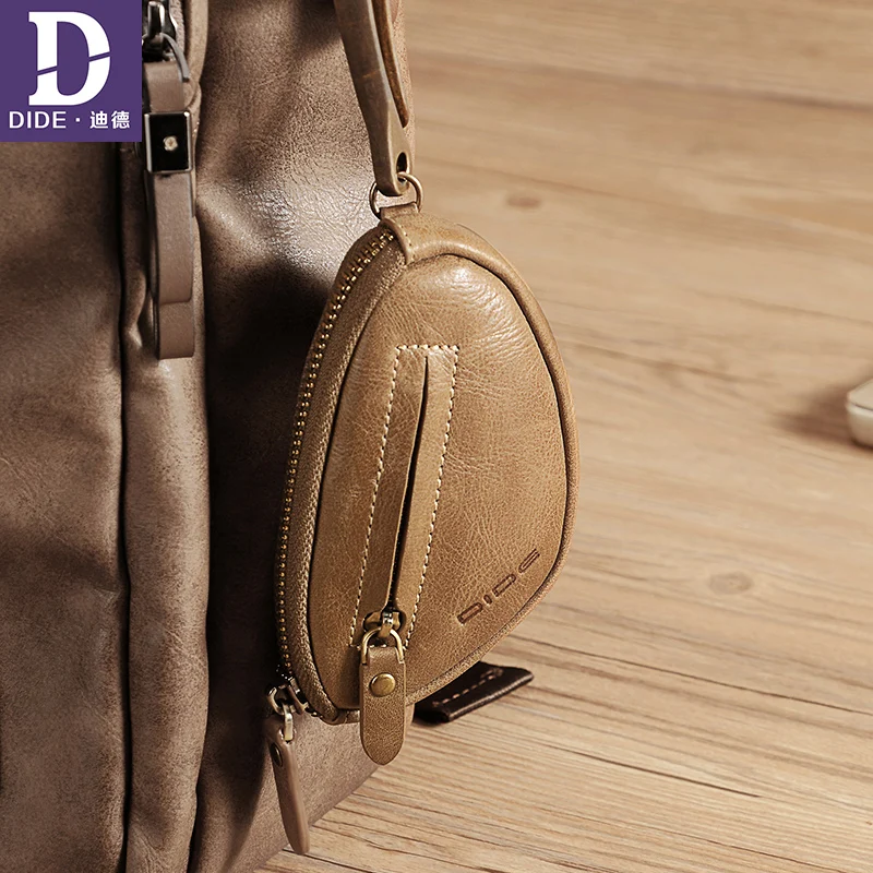 DIDE Brand Key Wallet Mini Coin Wallet Genuine Leather 2018 housekeeper for keys purse keychain Car Key Case holder organizer