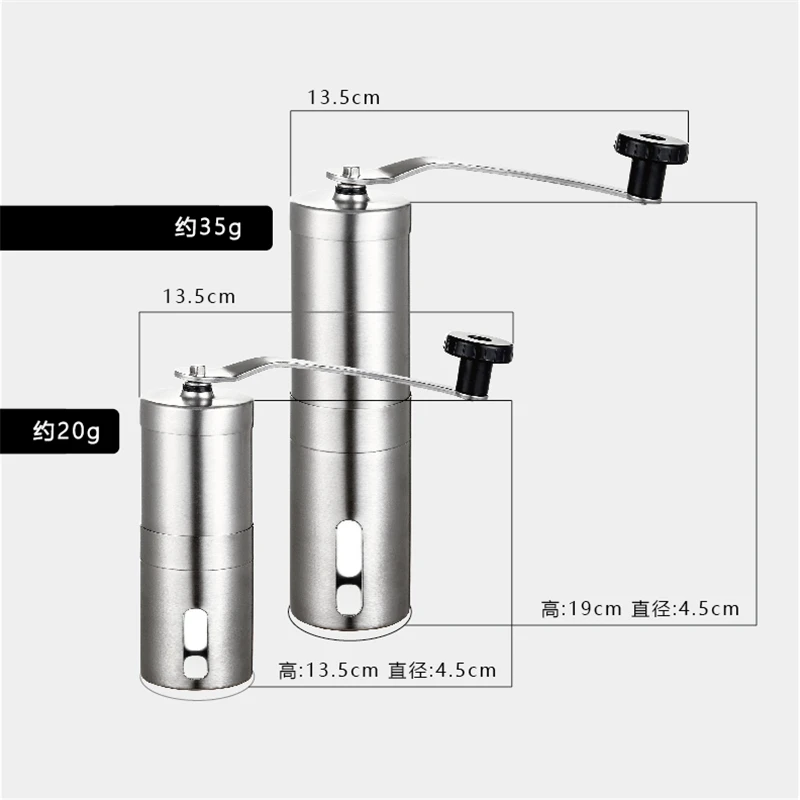 Ручная кофемолка ручной коническая керамическая Кусачка Регулируемая нержавеющая сталь-тяжелый портативный Es пресс o французский пресс