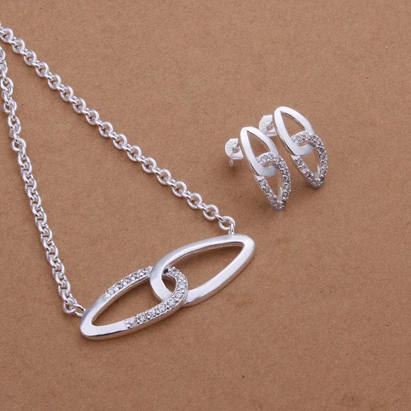 S399 hot sale solid 925 sterling silver jewelry set fashion jewelry
