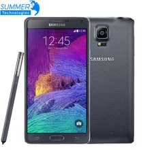 Оригинальный разблокирована Samsung Galaxy Note 4 N9100 N910 Snapdragon 805 LTE 5.7 “16 ГБ ROM 3 ГБ оперативной памяти NFC WLAN мобильный телефон
