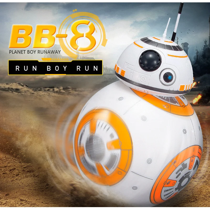 

Free Shipping BB-8 Ball Star Wars RC Action Figure BB 8 Droid Robot 2.4G Remote Control Intelligent Robot BB8 Model Kid Toy Gift