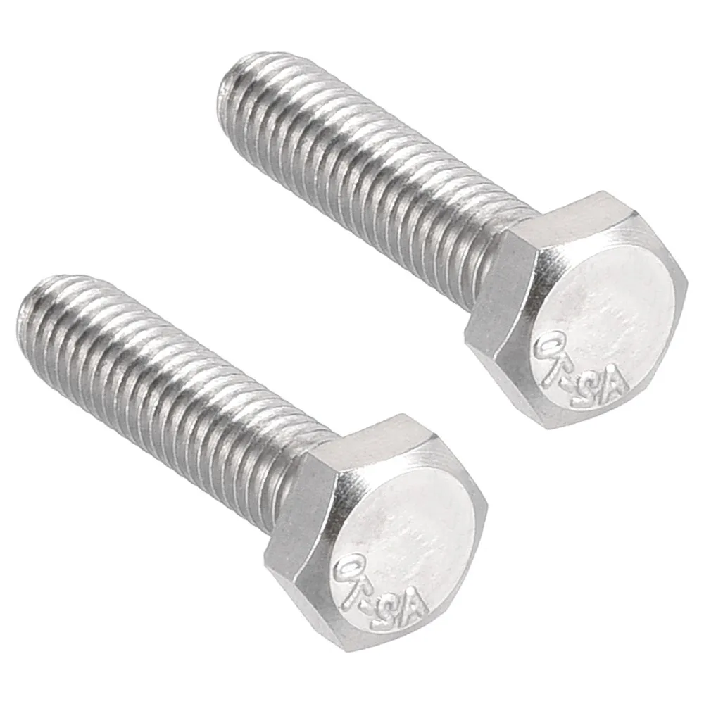 

UXCELL 2Pcs Bolts M6 Thread 25/30/50mm 304 Stainless Steel Hex Head Left Hand Screw Bolts Fastener For Communication Equipment