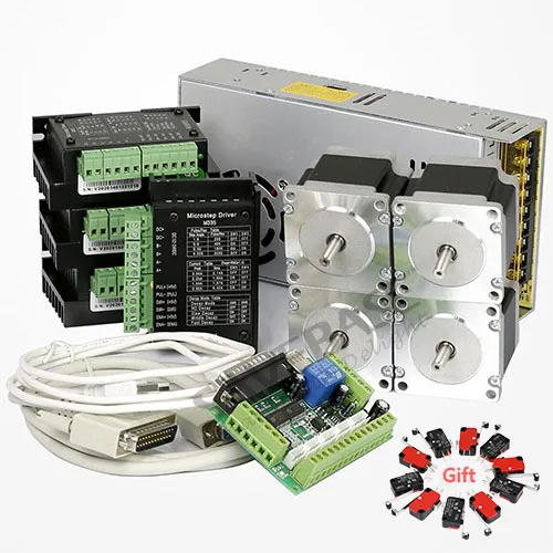

CNC Router Kit 4 Axis M335 Motor Driver 0.5A-3.5A + 1.26 Nm Nema23 Stepper Motor
