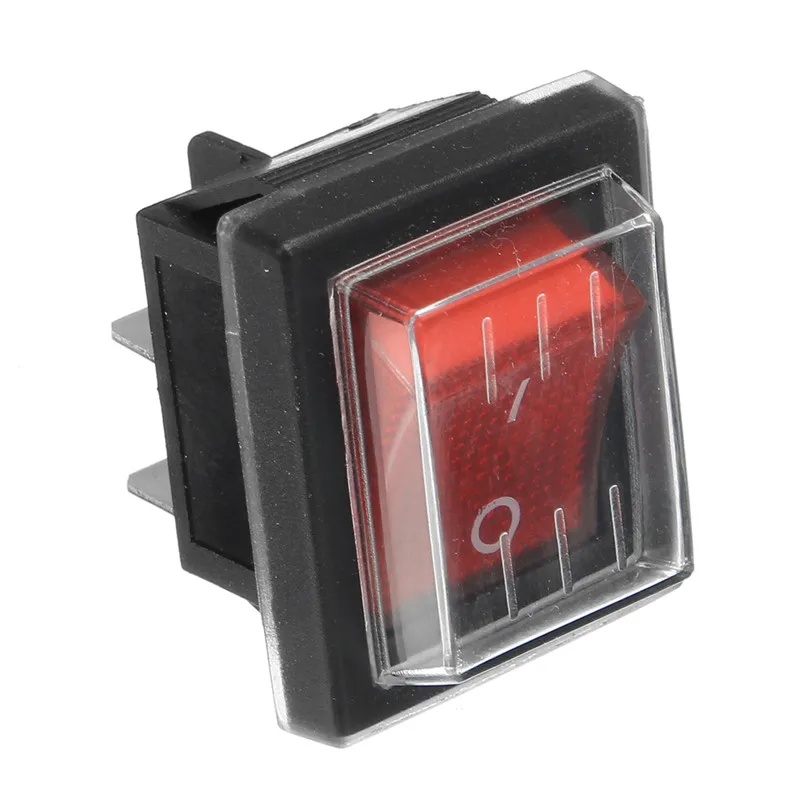 1PC 36x29mm 250V SPST 4 Pin Waterproof Rocker Switch For Industrial