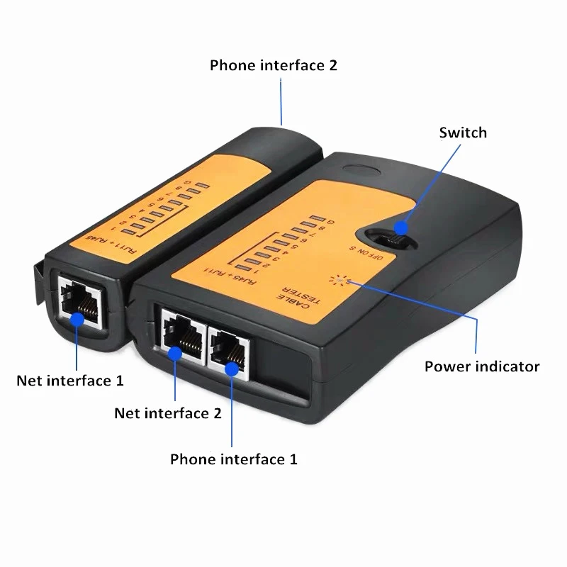 RJ45 RJ11 сетевой кабель тестовый er Cat5e Cat6 UTP FTP сеть LAN провод телефонная линия ручной детектор Ethernet кабель тестовый инструмент