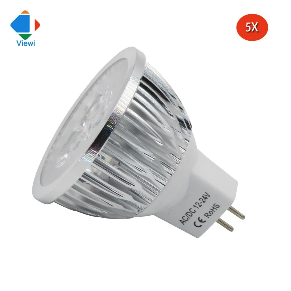 Viewi 5X lampadas mr16 led 12v 24v spotlight high quality Aluminum ...