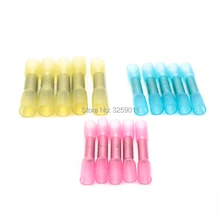 180PCS Nylon Heat Shrink Butt Connectors Insulated Electrical Wire Cable Crimp Terminals Block Pink BHT1.25 2 5.5 Assortment Kit 540pcs heat shrink wire connectors electrical terminals kit crimp connector insulated sleeve assortment butt connectors with box