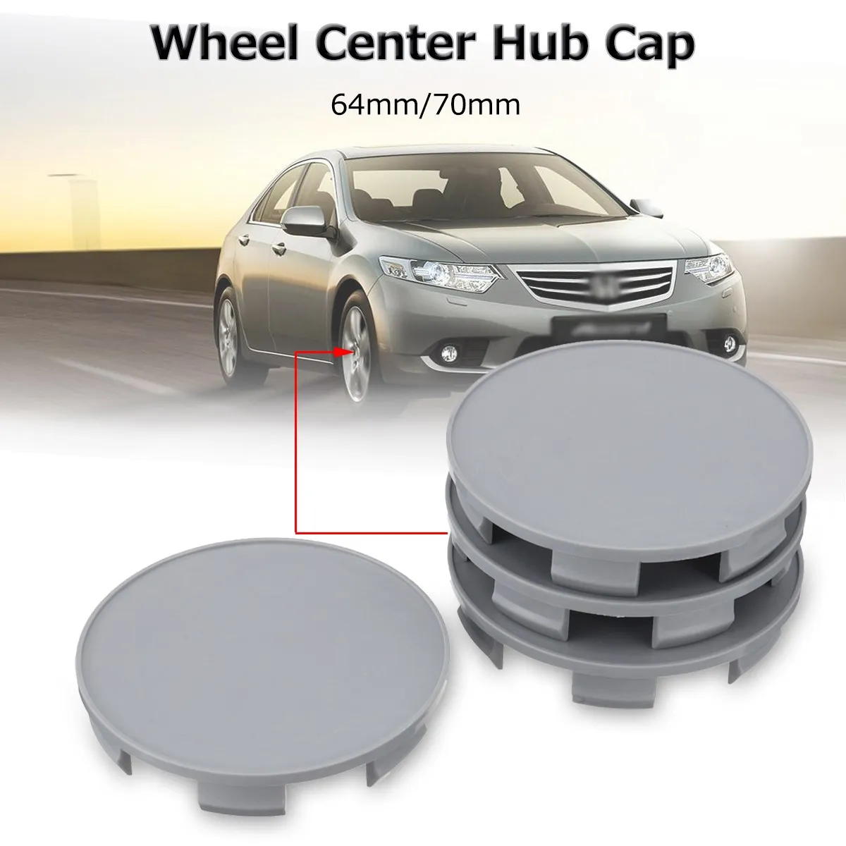 

4pcs 70mm/64mm Car Auto Wheel Center Hub Cover Cap For Honda Pilot /Accord