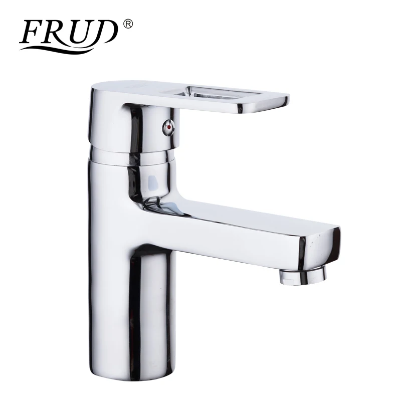 Смеситель для раковины FRUD R10072 хромированный кран горячей и холодной воды одна