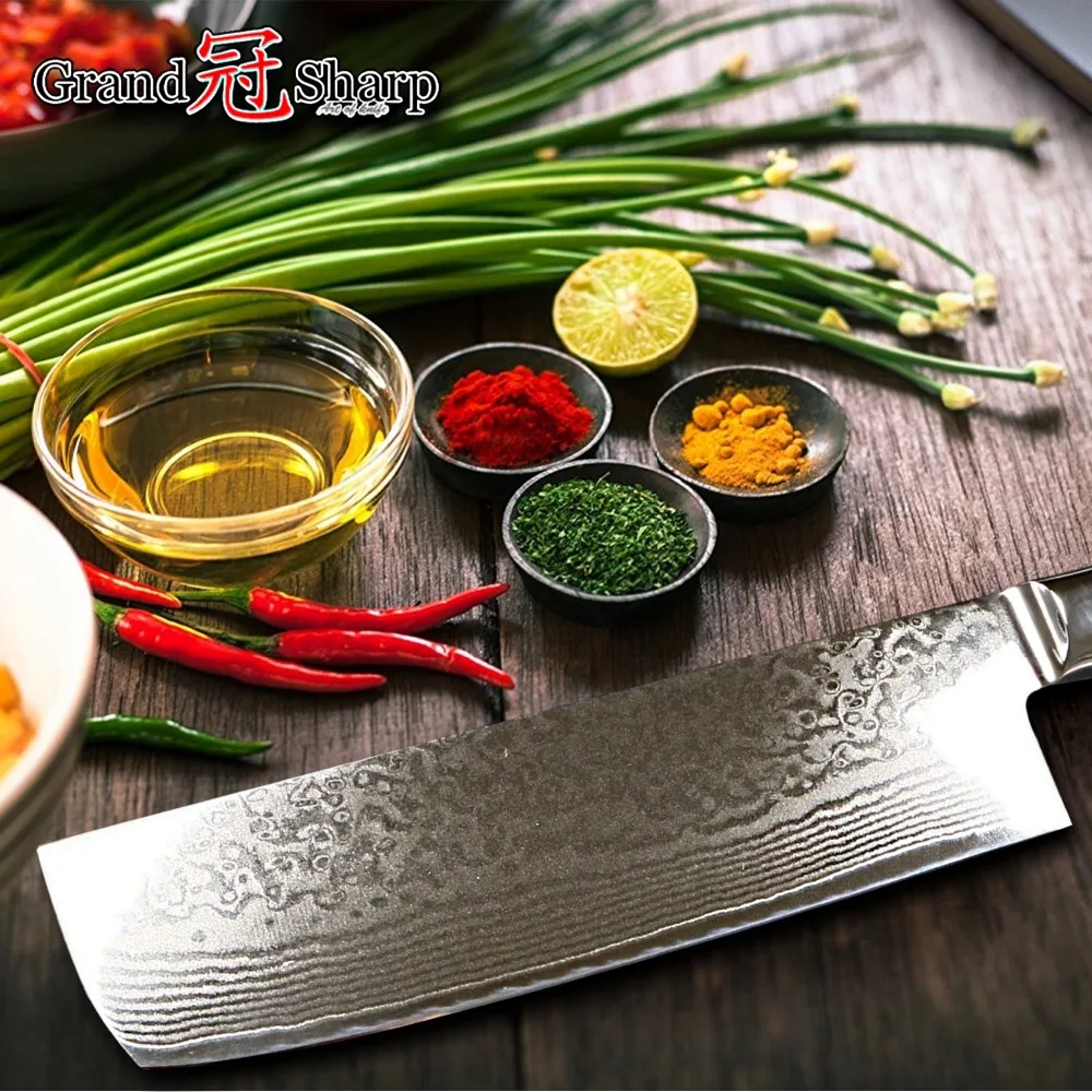 Tanie 6 sztuk zestaw nóż kuchenny vg10 japoński damaszek noże kuchenne santoku kucharz krojenie tasak odkostnianie narzędzie gotowanie narzędzia ze stali nierdzewnej