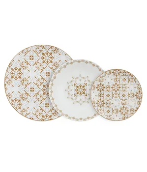 

Service of porcelain plates for six people Mustard mod. Macadamia