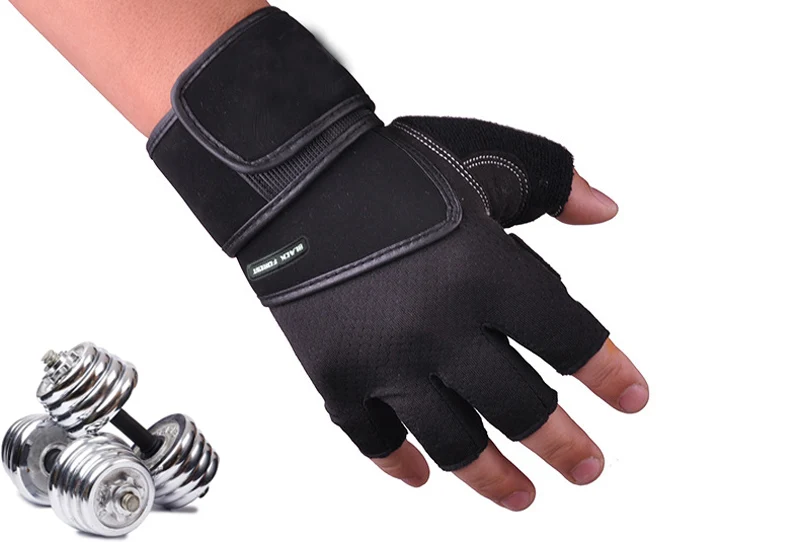 Горячая Распродажа, дышащие спортивные перчатки на пол пальца, Длинные запястья для мужчин и женщин, гимнастическое оборудование, спортивные перчатки для тренировок, велосипедные перчатки
