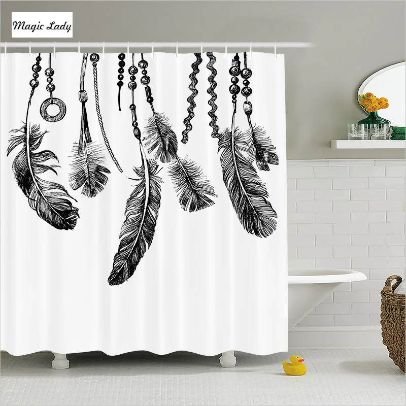 Shower Curtain Textile Bathroom Accessories Native American Tribal Art