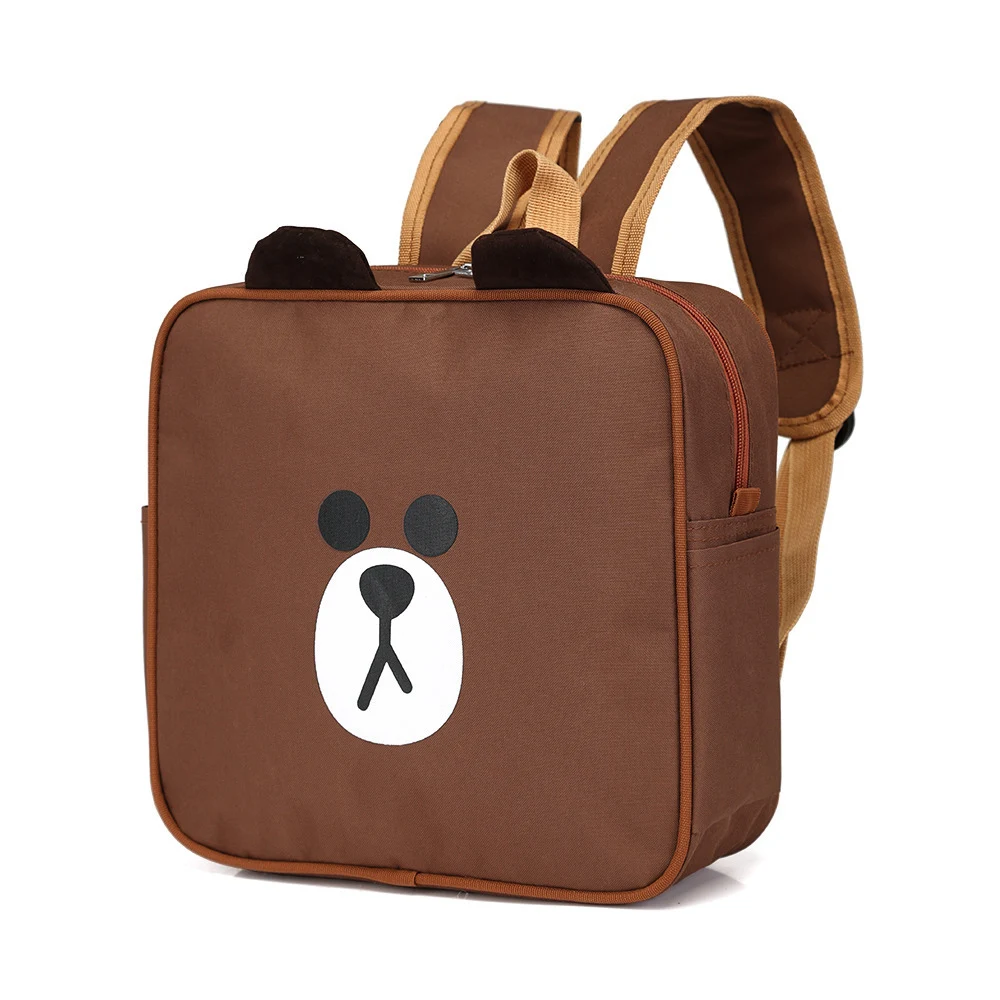 2018New Boy Backpack Kindergarten Bear Print Nylon Child Backpack Child Kindergarten Schoolbag