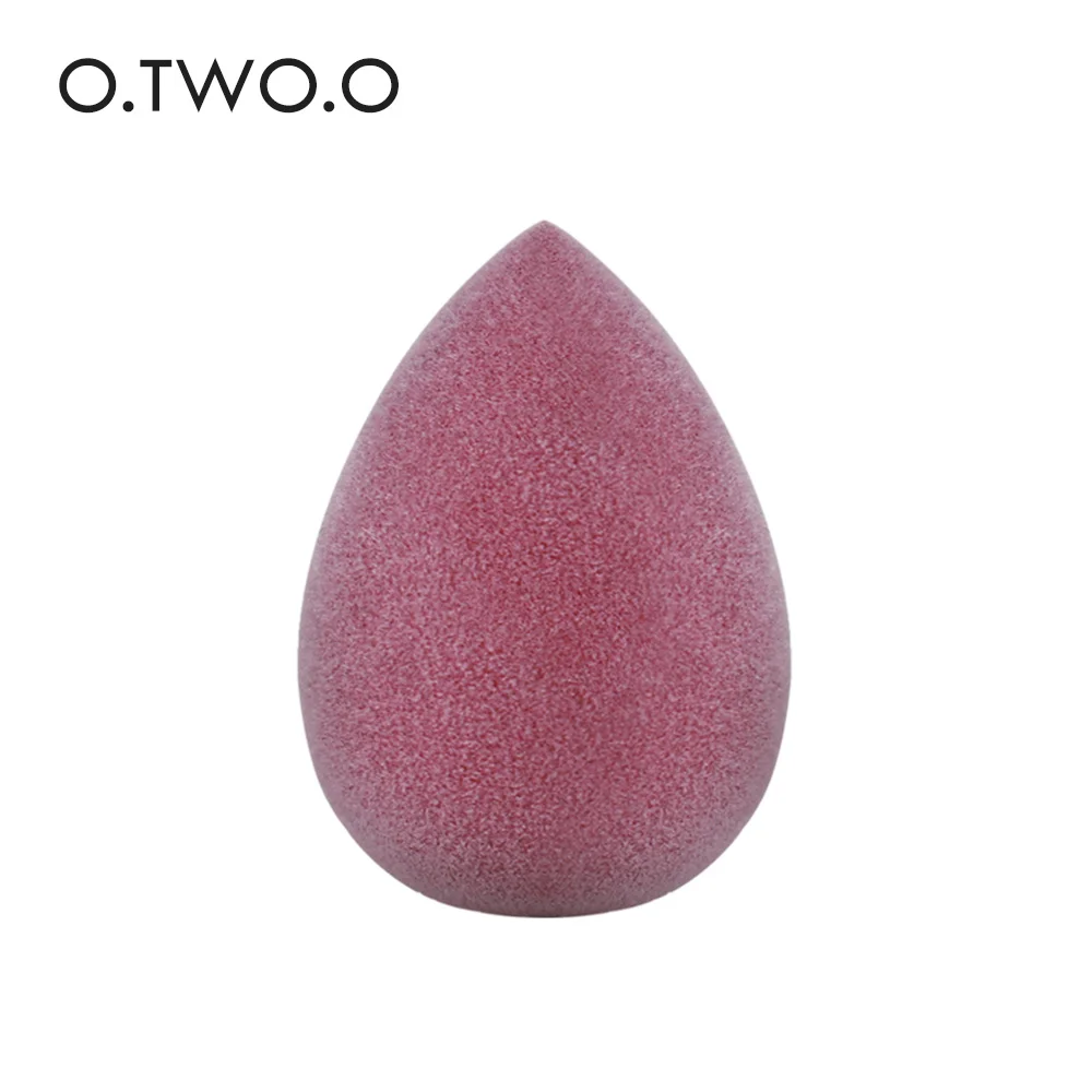 

O.TWO.O Microfiber Velvet Sponge Red Wine Color Drop Cosmetic Puff Fluff Surface Make Up Tools