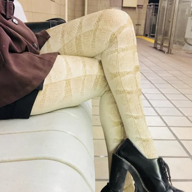 Womens sexy tights 3D snake Simulation pantyhose Stockings hose Scary
