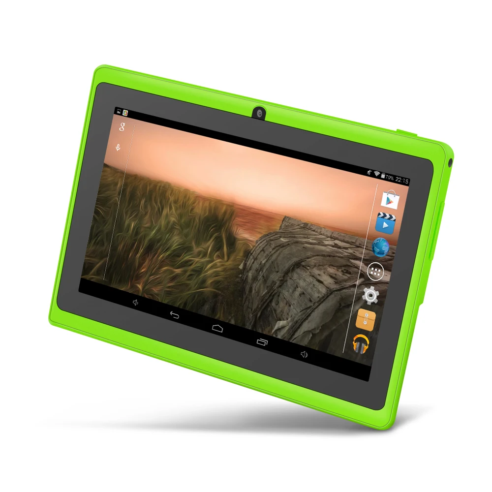 YUNTAB 7 дюймов Android 4 Q88 Allwinner A33 четырехъядерный 512 МБ 8 ГБ 1024*600 Двойная камера 2500 мАч