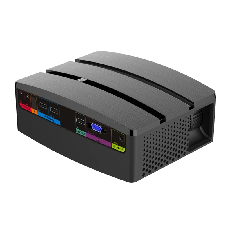 Exquizon GP80UP HD LED Mini USB HDMI Portable Projector Android 6.0 Version wifi bluetooth for Home Theater 1080P Cinema beamer (1)