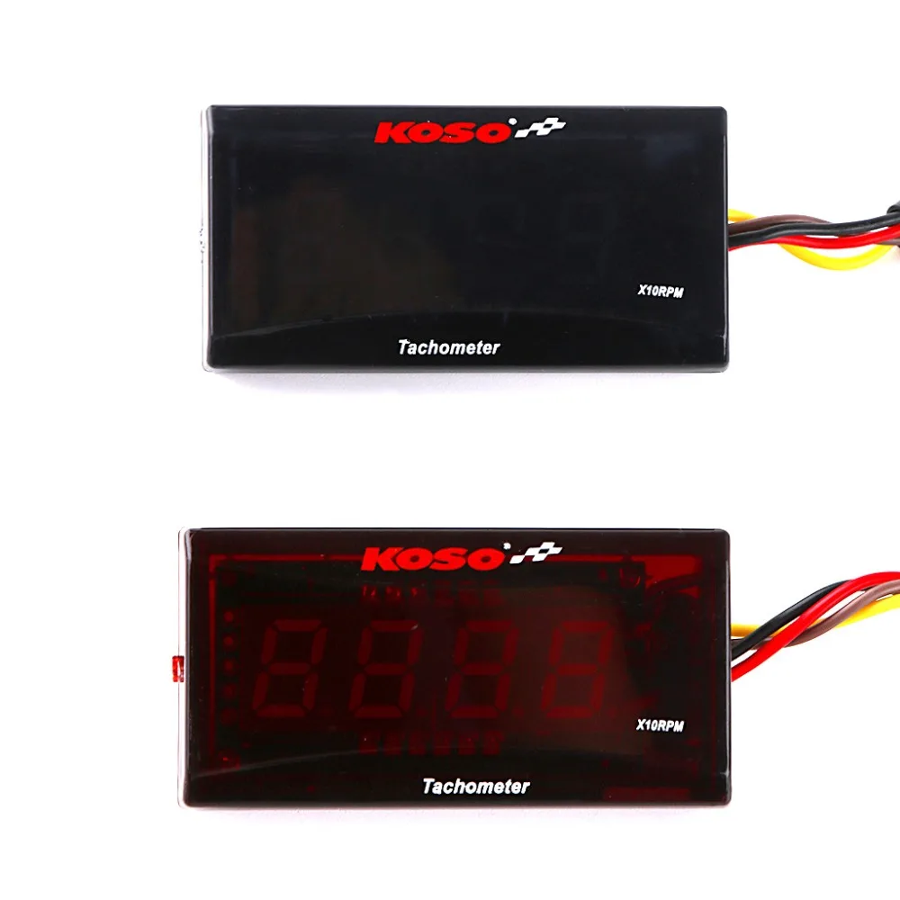

CARCHET Motorcycle Thermometer Instruments Water Temp Temperature Gauge Meter KOSO For GTR BWS G5 Thunder LED Digital Voltmeter