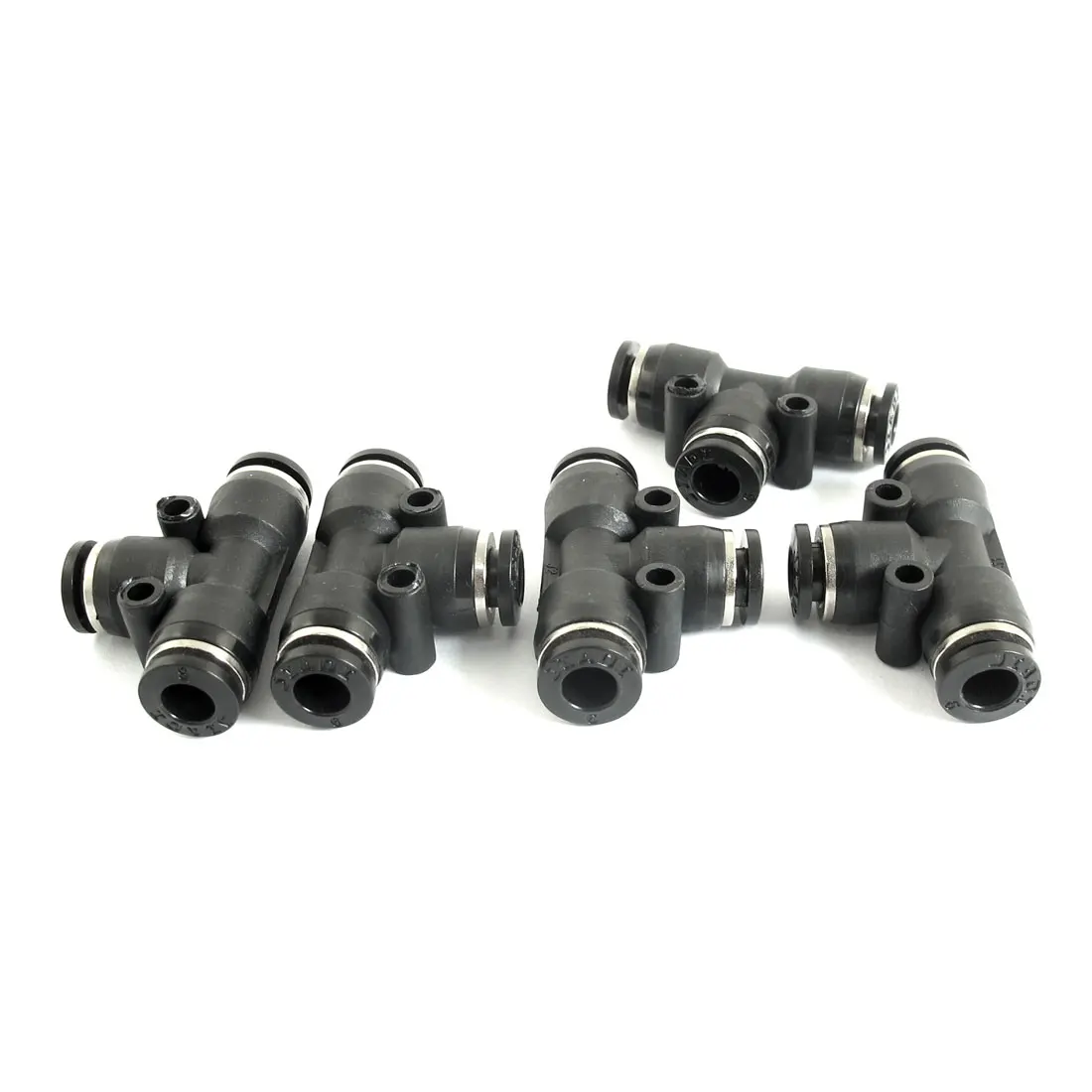 

UXCELL 5Pcs 6Mm To 6Mm T Shaped Coupler Tube Air Pneumatic Quick Joint Fittings Black