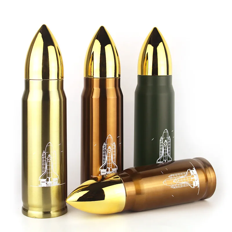 buy 1Pc Creative 350ml 500ml Bullet Vacuum Cup Stainless Steel Vacuum Flasks Thermos termos mug Thermal Insulation Cup Tea 3 Colors
