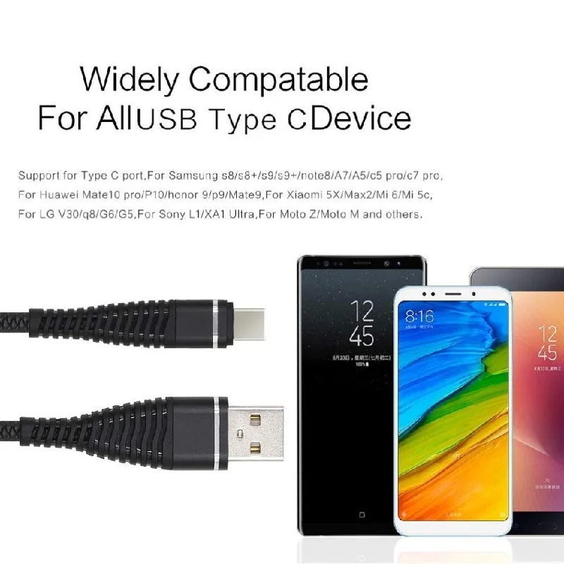 Зарядное устройство кабель huawei mate 20 Тип c Спираль Весна удлинитель кабеля для