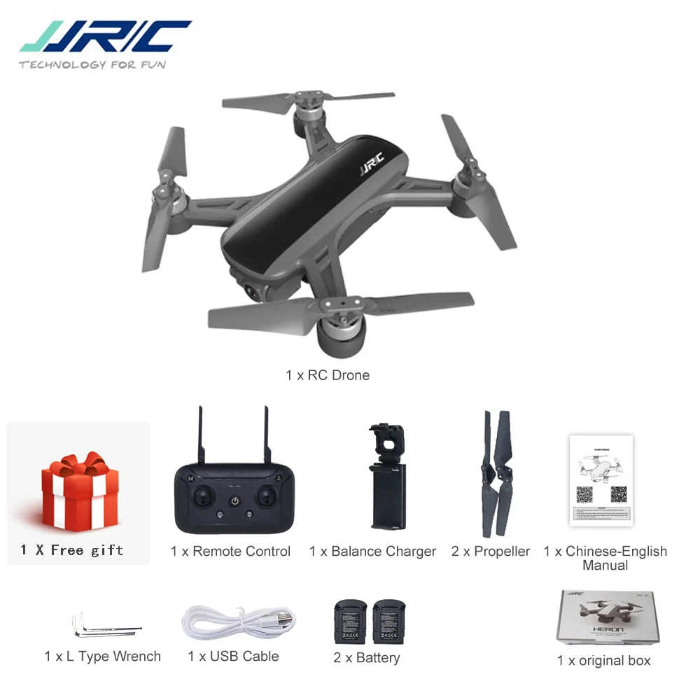 JJRC X9 5G бесщеточный Wi-Fi FPV дрона с дистанционным управлением-1080 P HD Камера gps оптическим позиционированием удержания высоты следите за Квадрокоптер - Цвет: 2 battery and a box